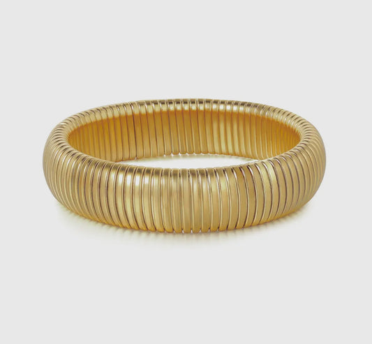 Veronica Chinky Gold Stretch Bangle Bracelet