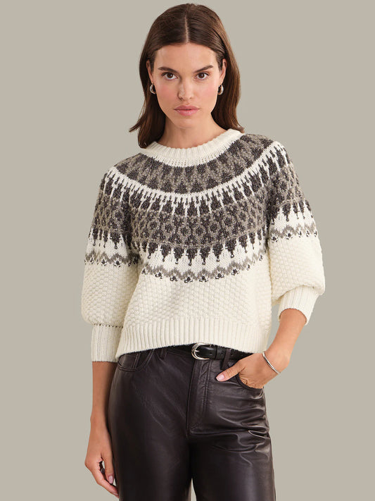 Puff Sleeve Fair Isle Top
