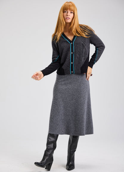 Panelled Cardi