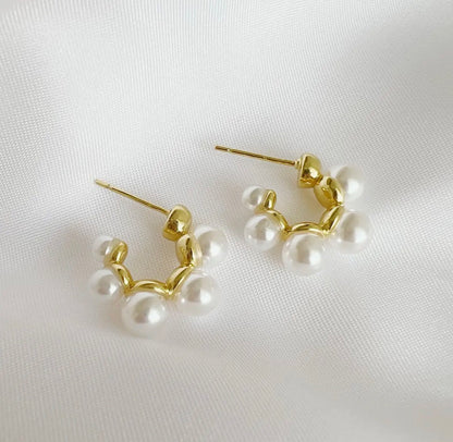 Sea Isle Pearl Beaded Hoops