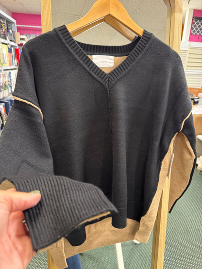 Fiore Exposed Seam Sweater by Six Fifty