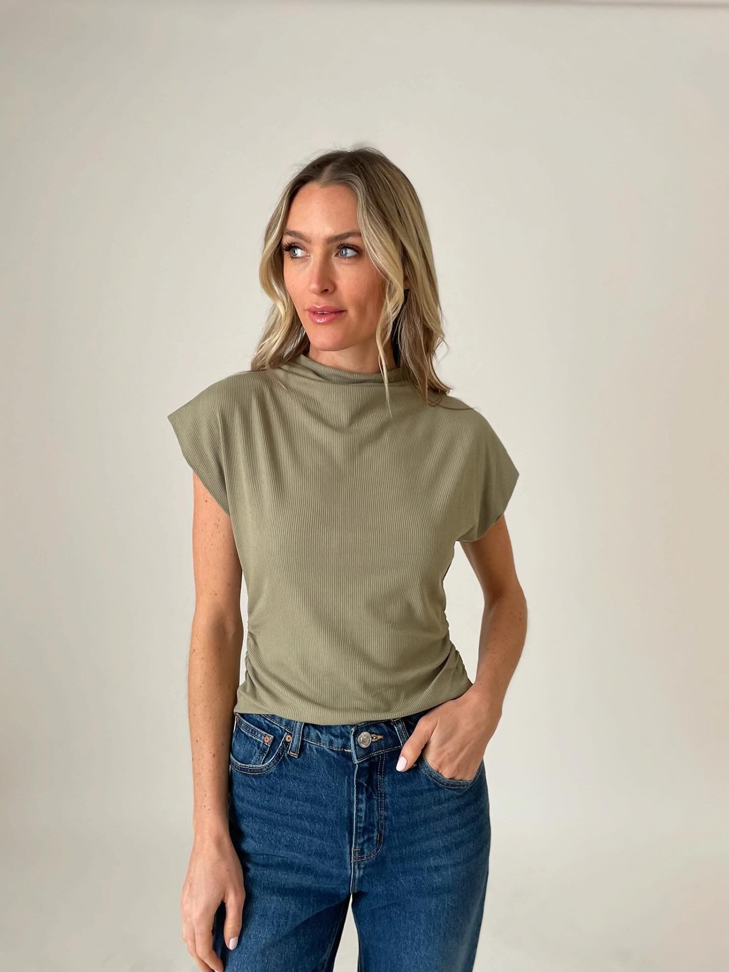 Zoe Mock Neck Layering Top