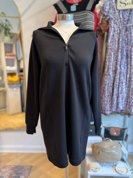 Half Zip Sweatshirt Dress