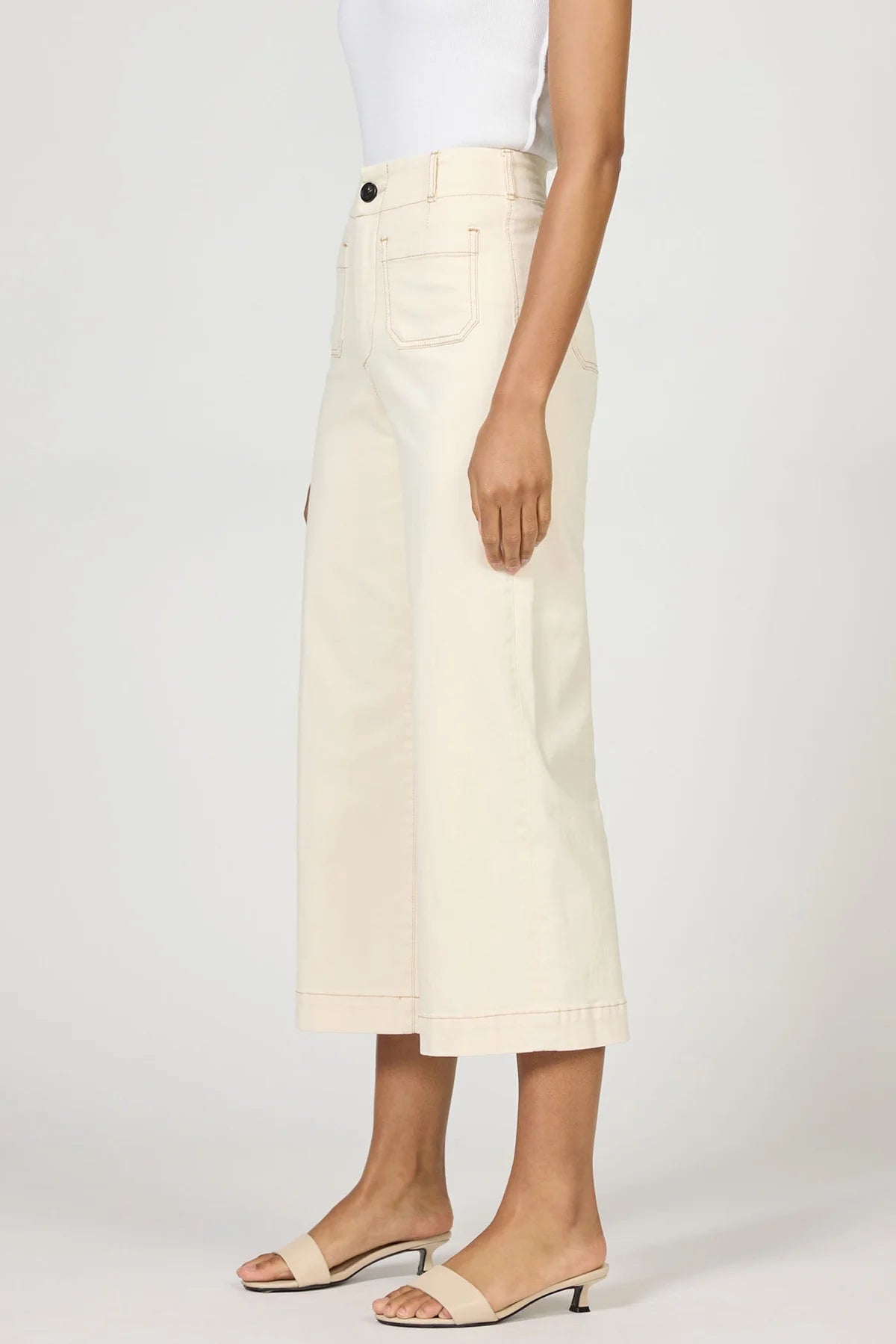 Audrey Cropped Denim Ivory