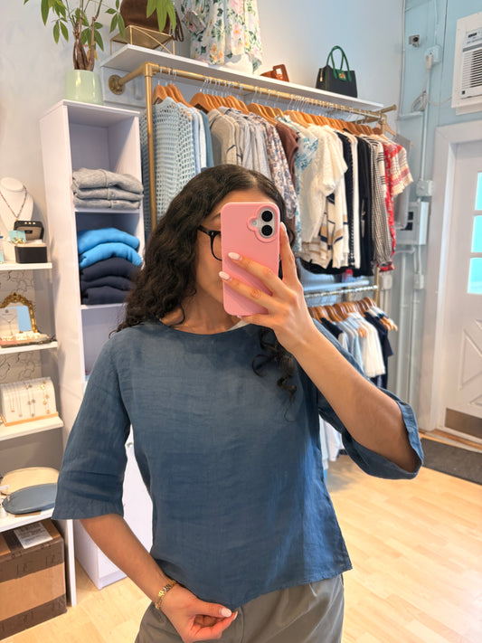 Linen Magnolia Blouse