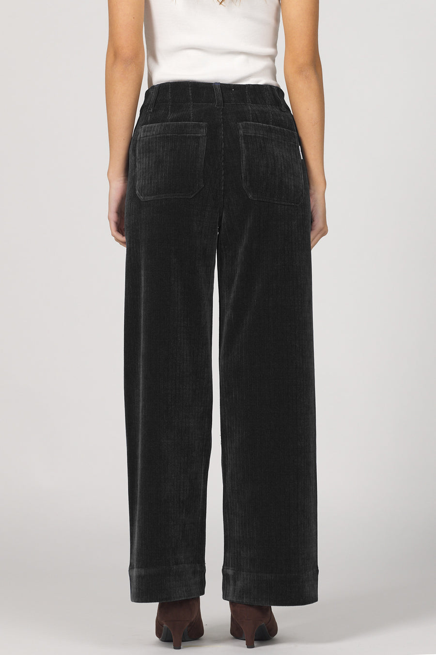 Dear John Black High Waist Cropped Wide Leg - Audrey