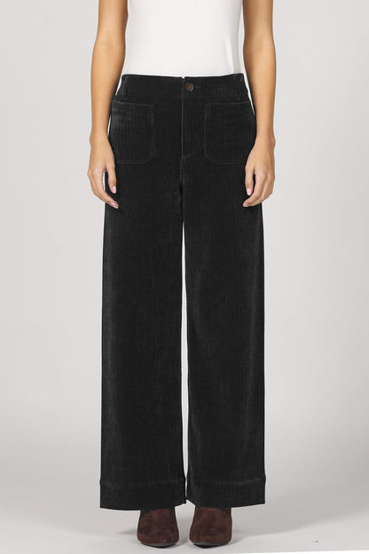 Dear John Black High Waist Cropped Wide Leg - Audrey