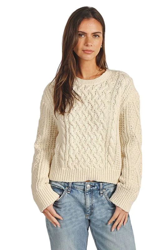 Charlotte Cable Crew Neck Sweater