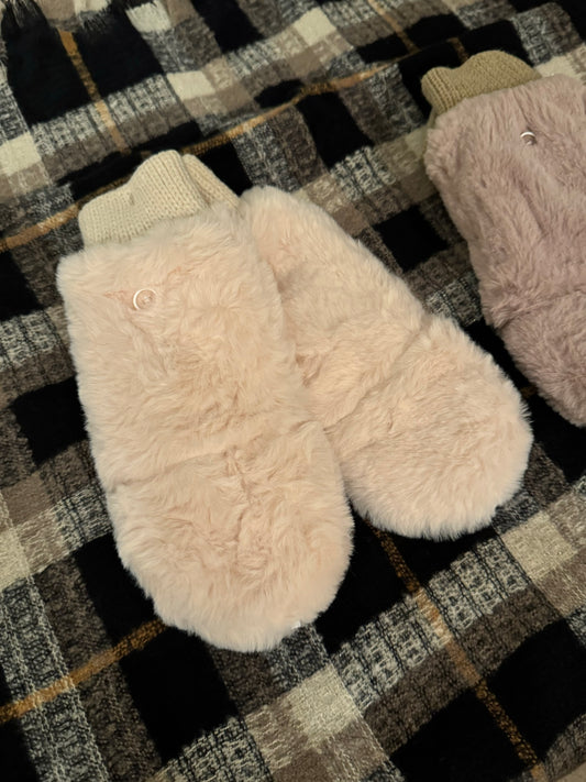 Faux Fur Mittens