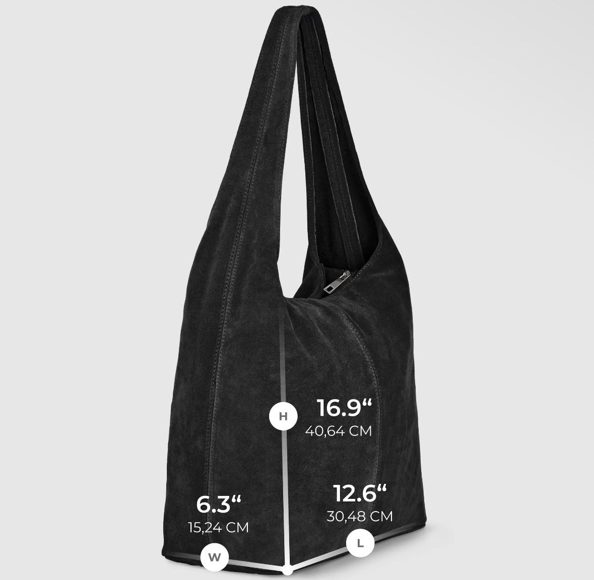 Italian Suede Hobo Bag