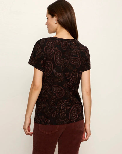 The Perfect Tee Cocoa Paisley
