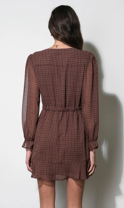Polly Checkered Chiffon Dress