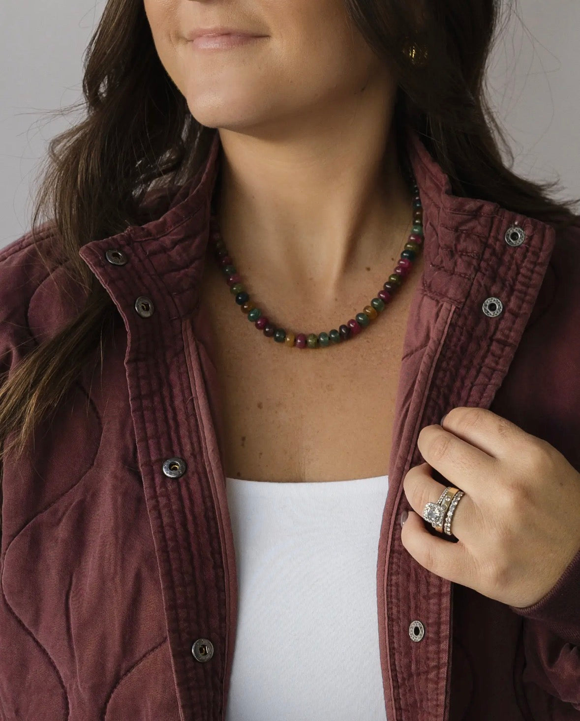 Greer Multi Colored Gemstone Necklace