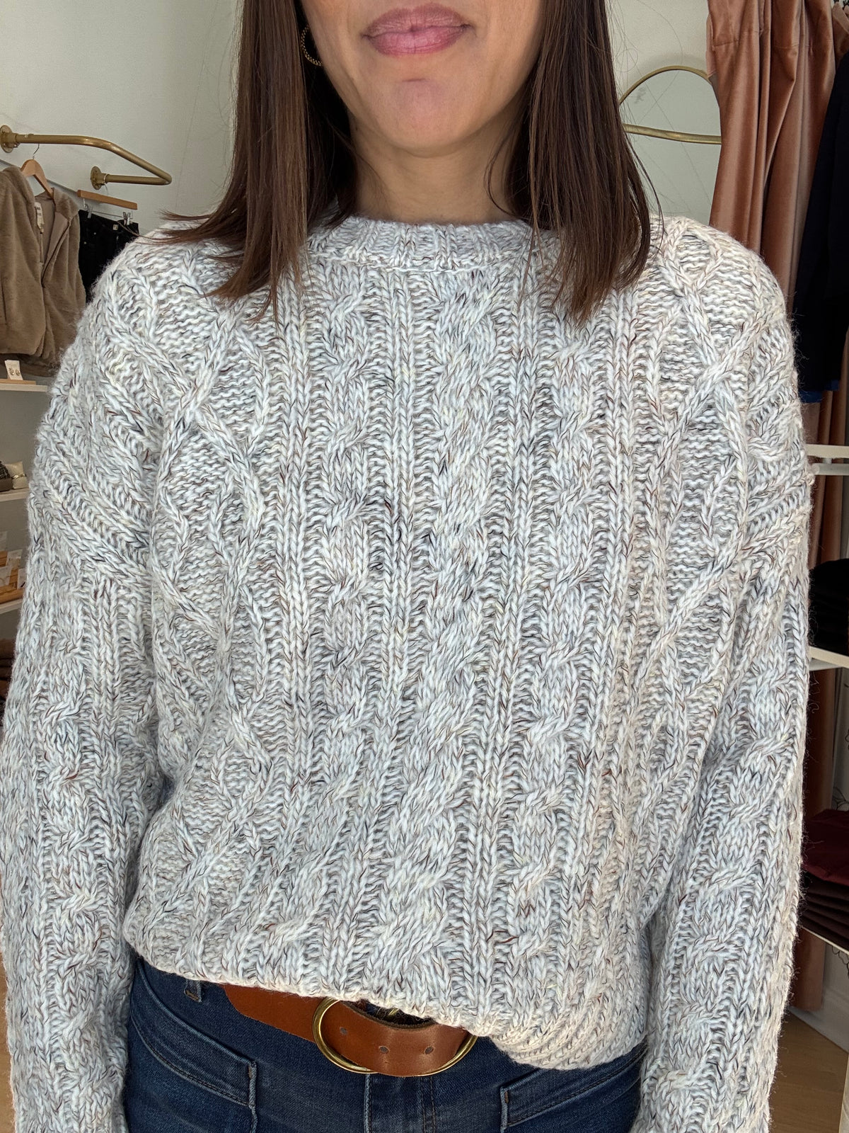 Ivory with Lurex Sweater