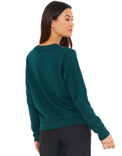 Double Welt V-Neck Sweater