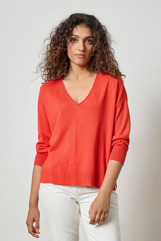 3/4 Drop Shoulder Lightweight Sweater