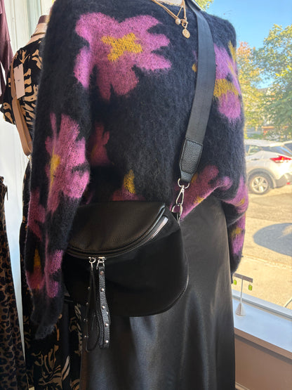 Suede Hipster Bag