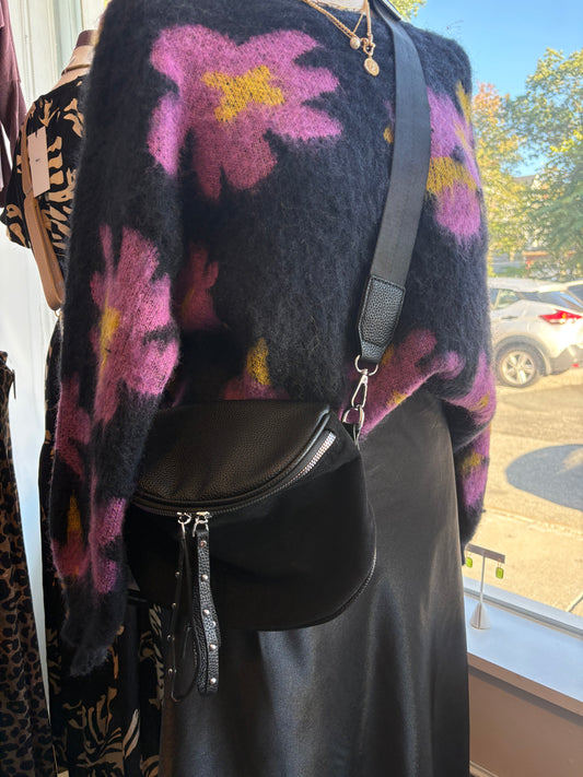 Suede Hipster Bag