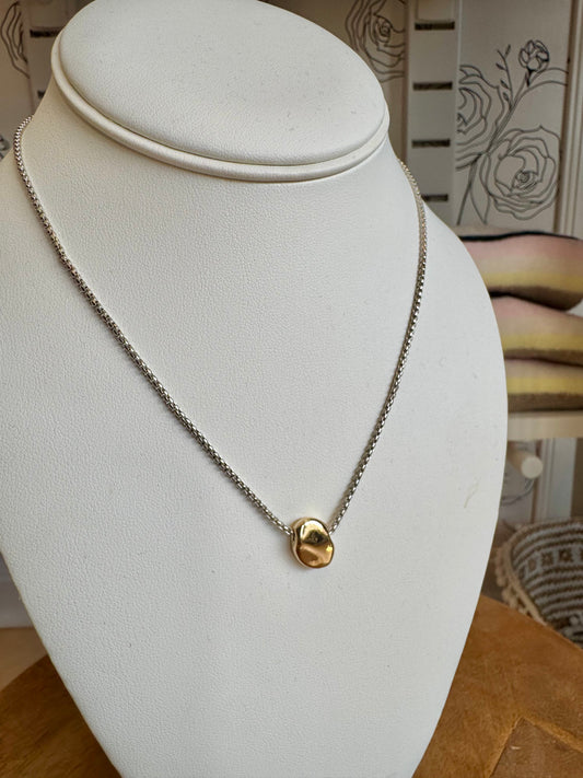 Gold Bean Pendant Necklace
