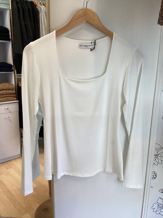 Square-Neck Knit Top