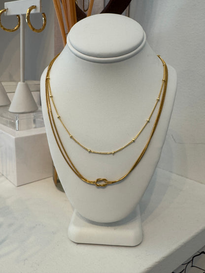 Gold Cable Layering Chain
