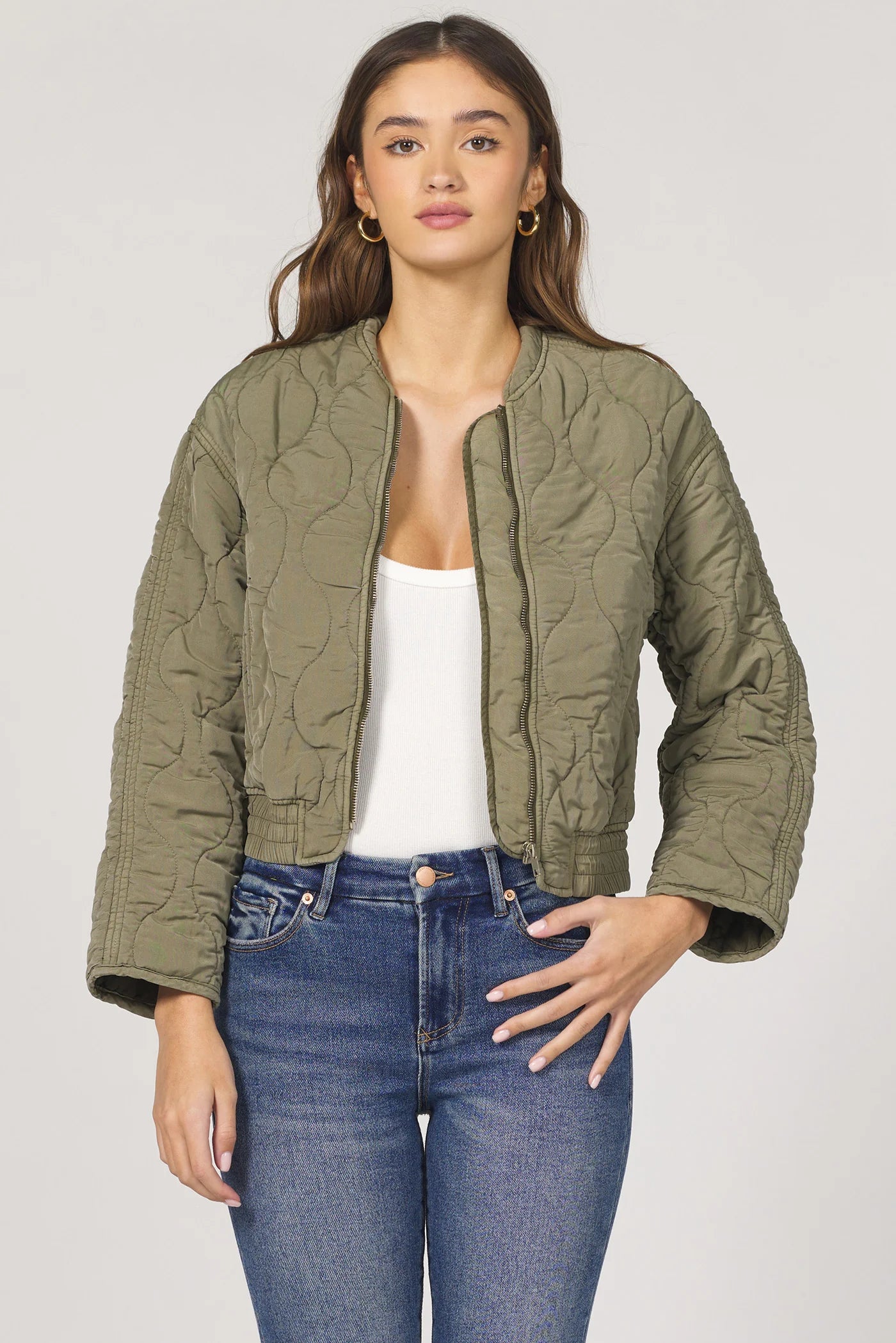 Maverick Cropped Bomber Jacket