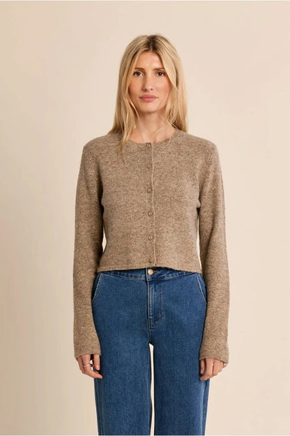 Fitted Fleck Sweater Cardigan