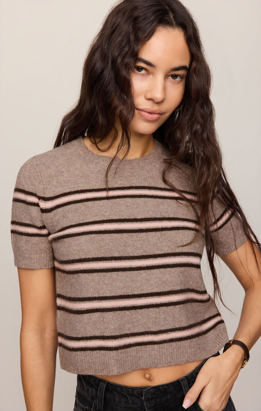 Gatewood Short Sleeve Stripe Sweater