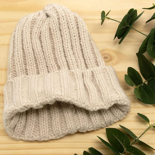 Thick Ribbed Beanie Hat