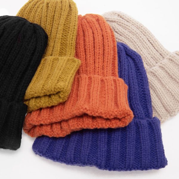 Thick Ribbed Beanie Hat