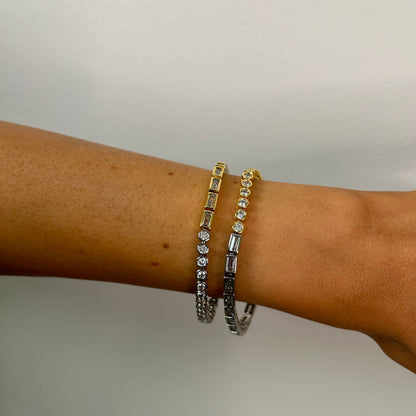 Adrian Two-Tone Tennis Bracelet