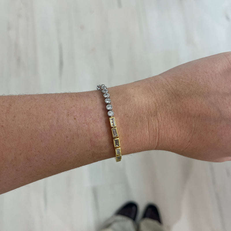 Adrian Two-Tone Tennis Bracelet