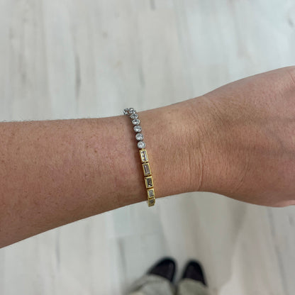 Adrian Two-Tone Tennis Bracelet