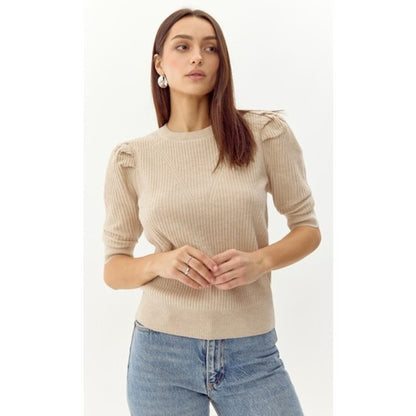 Ruiza Sweater Puff Sleeve Top