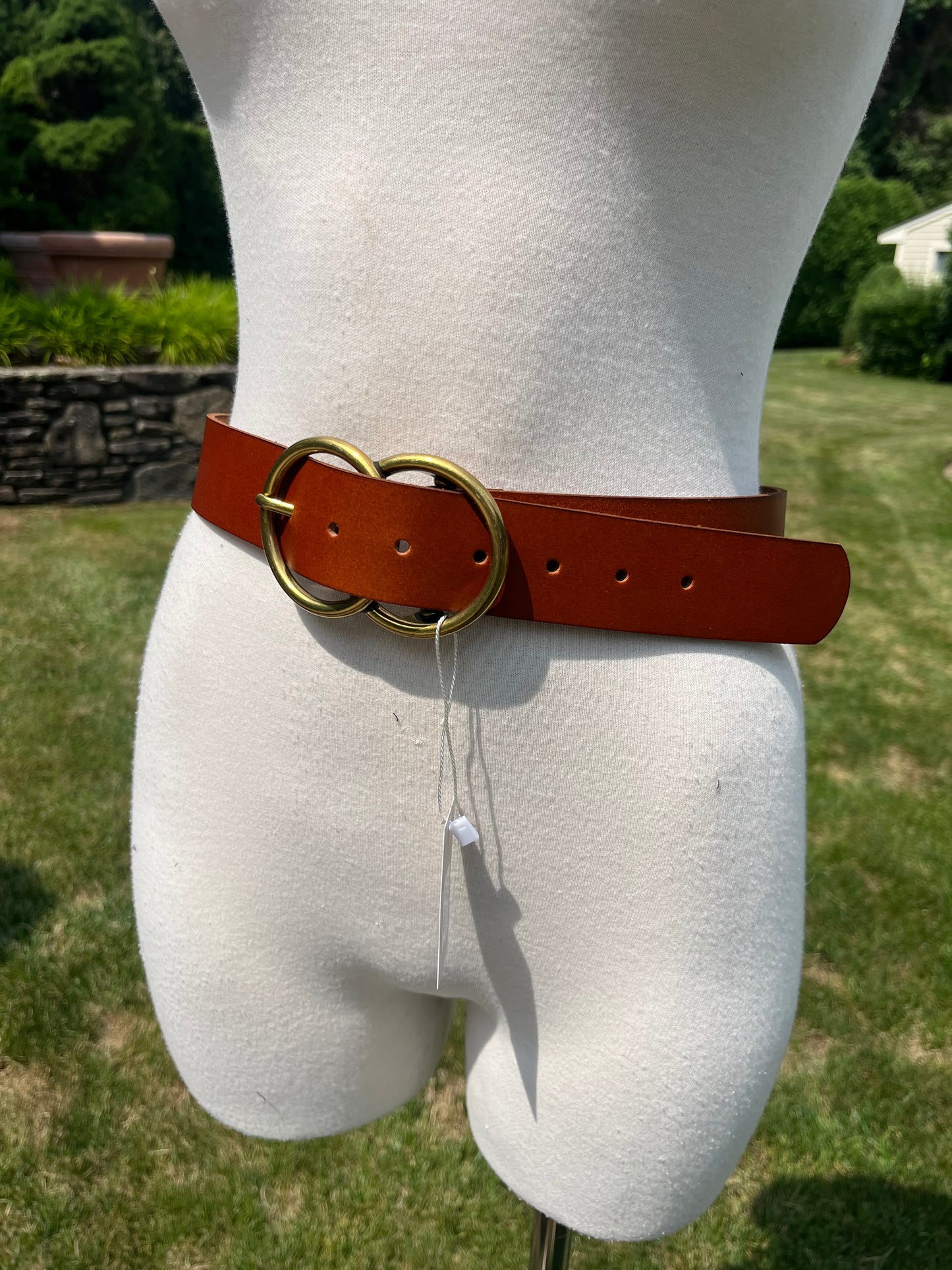 Double Circle Overlap Buckle Belt