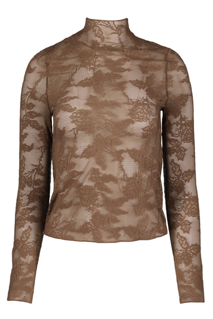 Spencer Funnel Neck Sheer Top