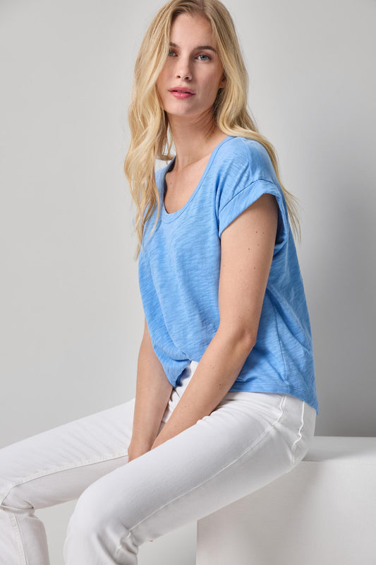 Cuff Sleeve Boxy Top by Lilla P