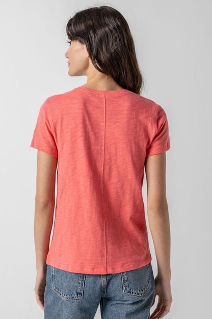 Back Seam V-Neck T-Shirt