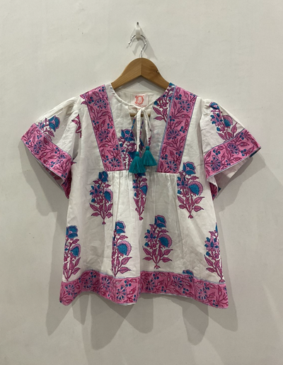 Catalina Boho Short Sleeve Blouse