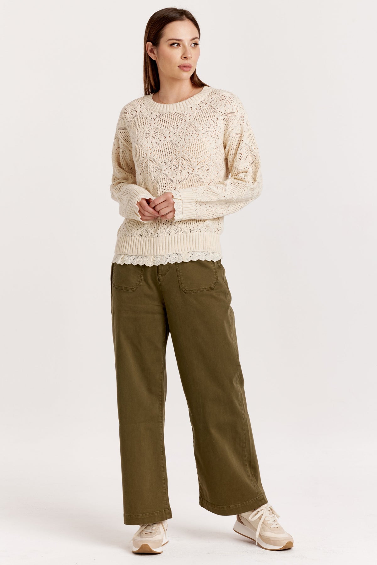 Torrance Scallop Lace Sweater