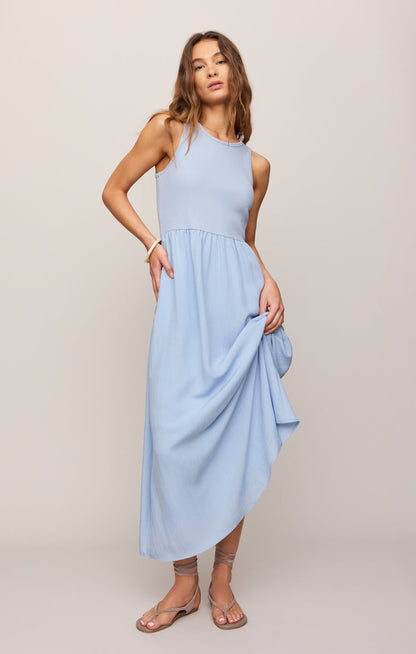 Charlotte Light Blue Midi Dress