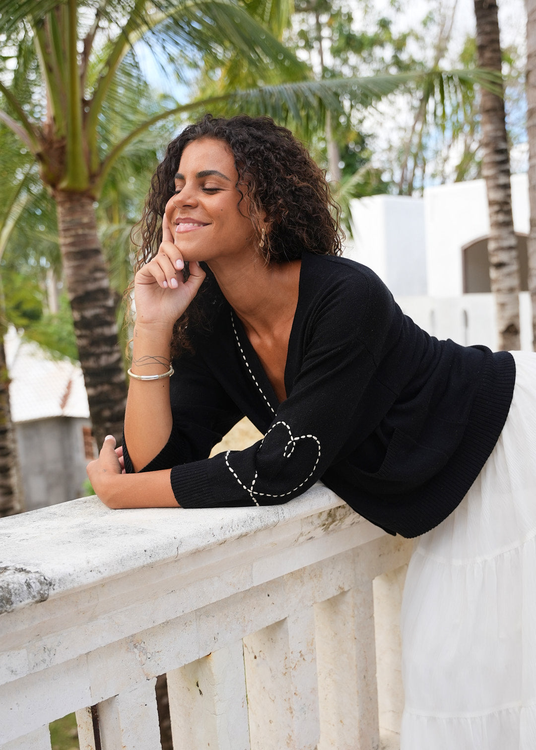 Wide Sleeve Heart Cardi by Zaket & Plover