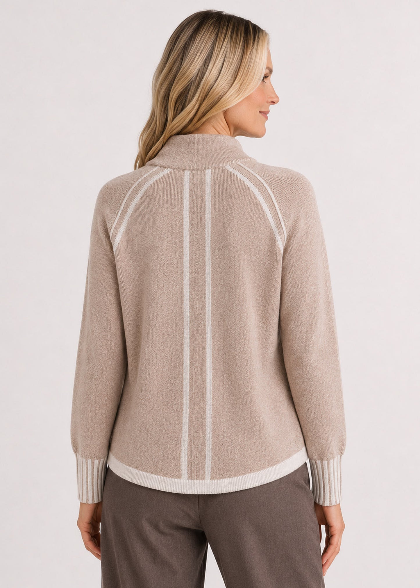 Zaket & Plover Two-Tone Zip Up