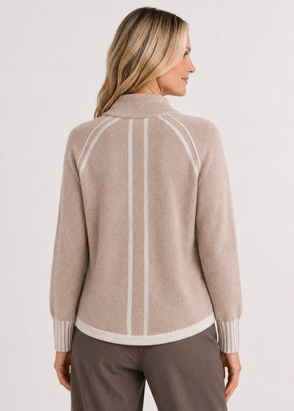 Zaket & Plover Two-Tone Zip Up
