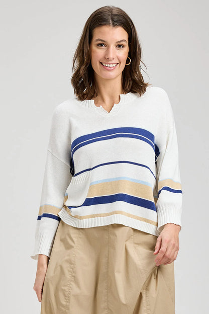 Crop Stripe Sweater