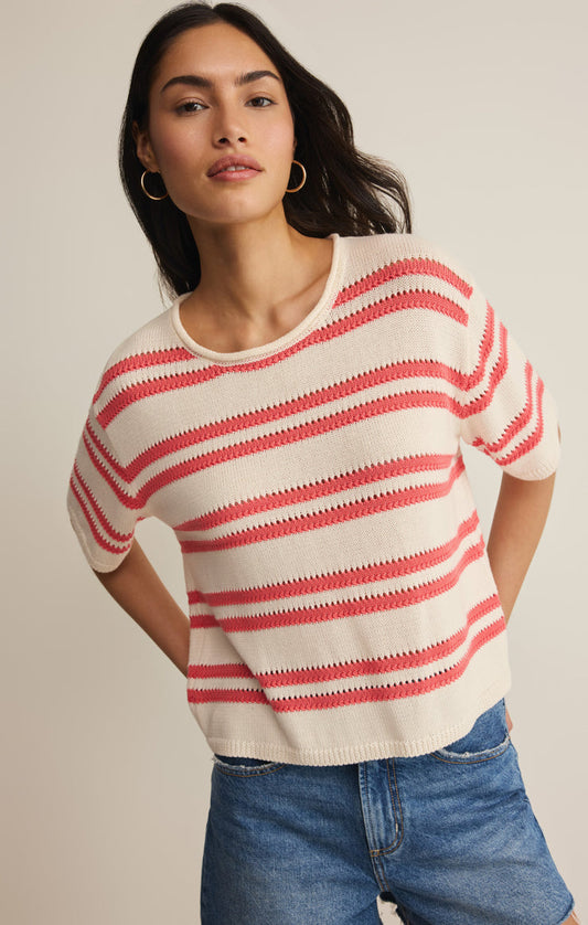 Stripe Short Sleeve Sweater Tee Z Supply