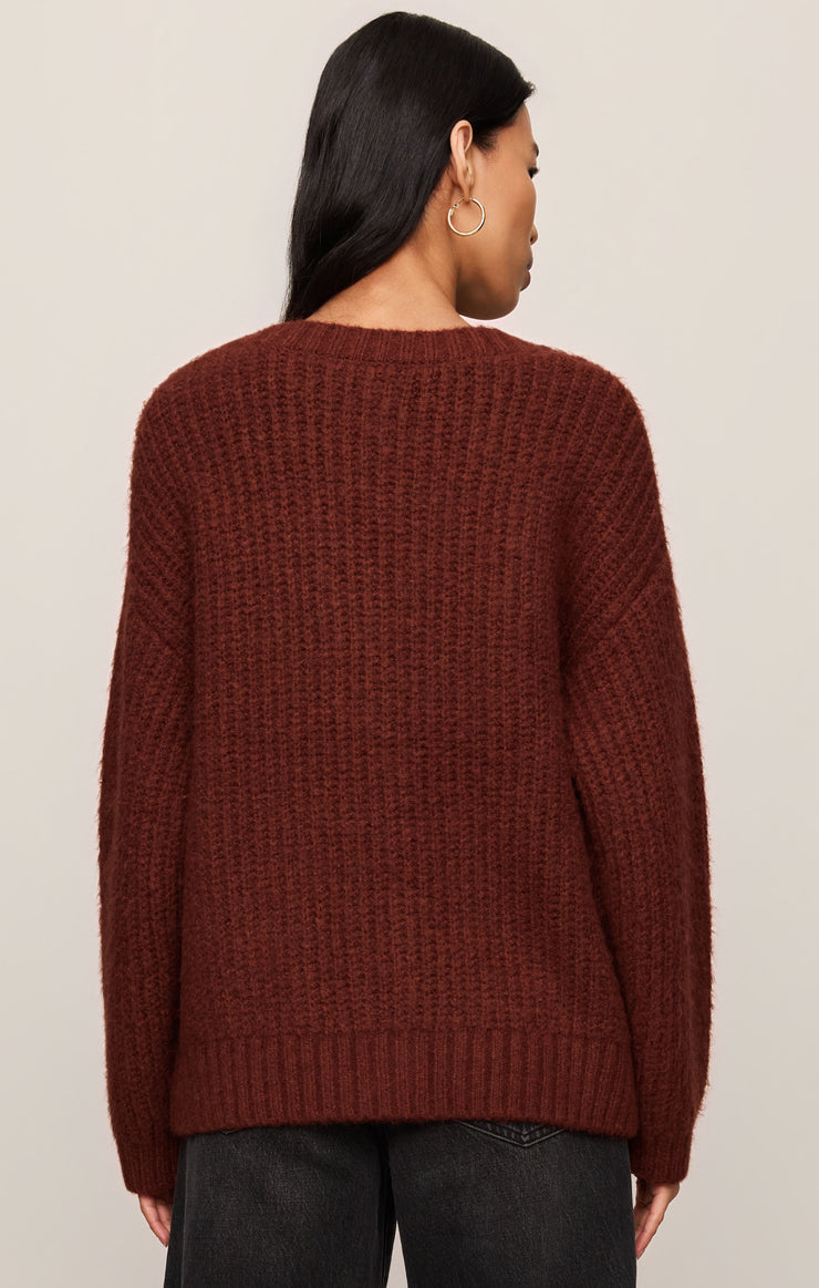 Whitmore Burgundy Boyfriend Cardigan