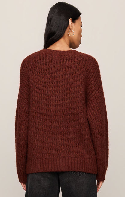 Whitmore Burgundy Boyfriend Cardigan