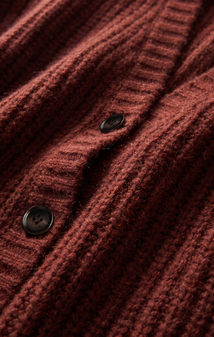 Whitmore Burgundy Boyfriend Cardigan