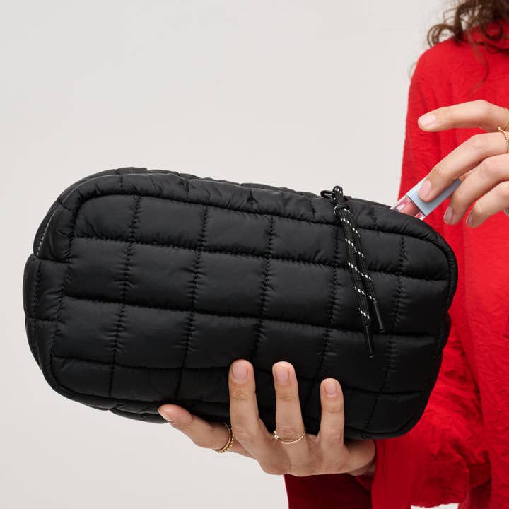 Quilted Puffer Cosmetic Pouch